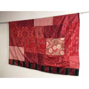 Damask Red Sateen Queen Size Quilt Gorgeous Fabric